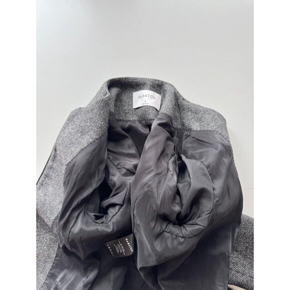 Aritzia BABATON Bowman Cohen Grey Wool Tweed 2 Piece Suit Jacket Pants, Size 0/2 - Picture 3 of 15